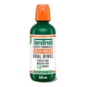 TheraBreath Fresh Breath Mouthwash, Rainforest Mint, Alcohol-Free Mouthwash for Adults, 16 fl oz