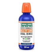 TheraBreath Healthy Gums Mouthwash, Antigingivitis Mouth Rinse for Adults, Clean Mint, 16 fl oz