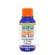 TheraBreath Healthy Gums Mouthwash, Clean Mint, Antigingivitis, TSA-compliant Travel Size, 3 fl oz