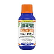 TheraBreath Healthy Gums Mouthwash, Antigingivitis Mouth Rinse for Adults, Clean Mint, 3 oz