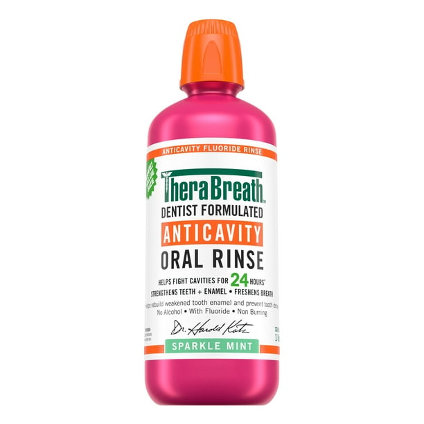 TheraBreath Anticavity Fluoride Mouthwash, Sparkle Mint, Dentist