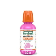 TheraBreath Kids Anticavity Fluoride Oral Rinse, Strengthens Teeth & Enamel, Alcohol Free & Dye Free, Certified Organic Bubblegum Blast Flavor, 10 fl oz