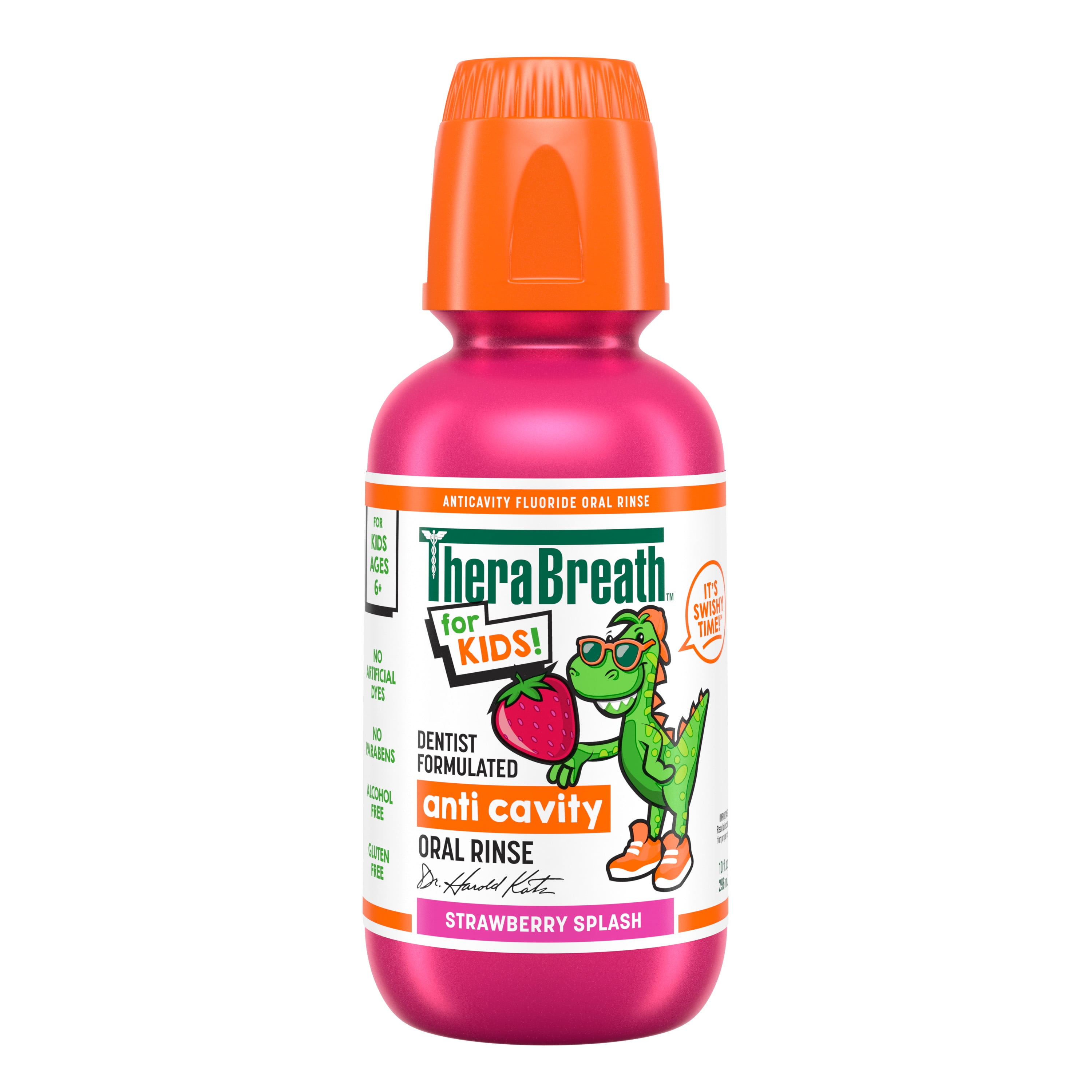 TheraBreath Kids Mouthwash with Fluoride, Organic Strawberry Splash
