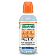 TheraBreath Whitening Alcohol-Free Mouthwash, Fresh Breath Mouthrinse, Dazzling Mint, 16 fl oz