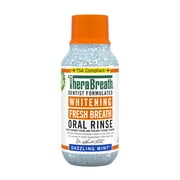 TheraBreath Whitening Alcohol-Free Mouthwash, Fresh Breath Mouthrinse, Dazzling Mint, TSA Compliant Travel Size, 3 fl oz