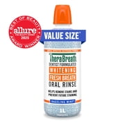 TheraBreath Whitening Mouthwash, Dazzling Mint, Dentist Formulated, 1 Liter