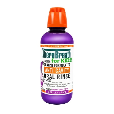 TheraBreath for Kids! Gorilla Grape Anti Cavity Oral Rinse, 16 fl oz