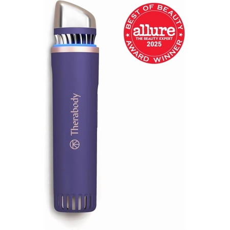 Therabody - TheraFace Depuffing Wand - Cold & Heat Facial Treatments - Indigo