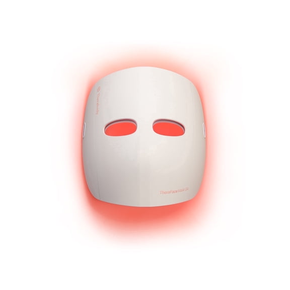 TheraFace Mask Glo by Therabody, Cordless Red Light Therapy Mask with Blue and Infrared LED Light