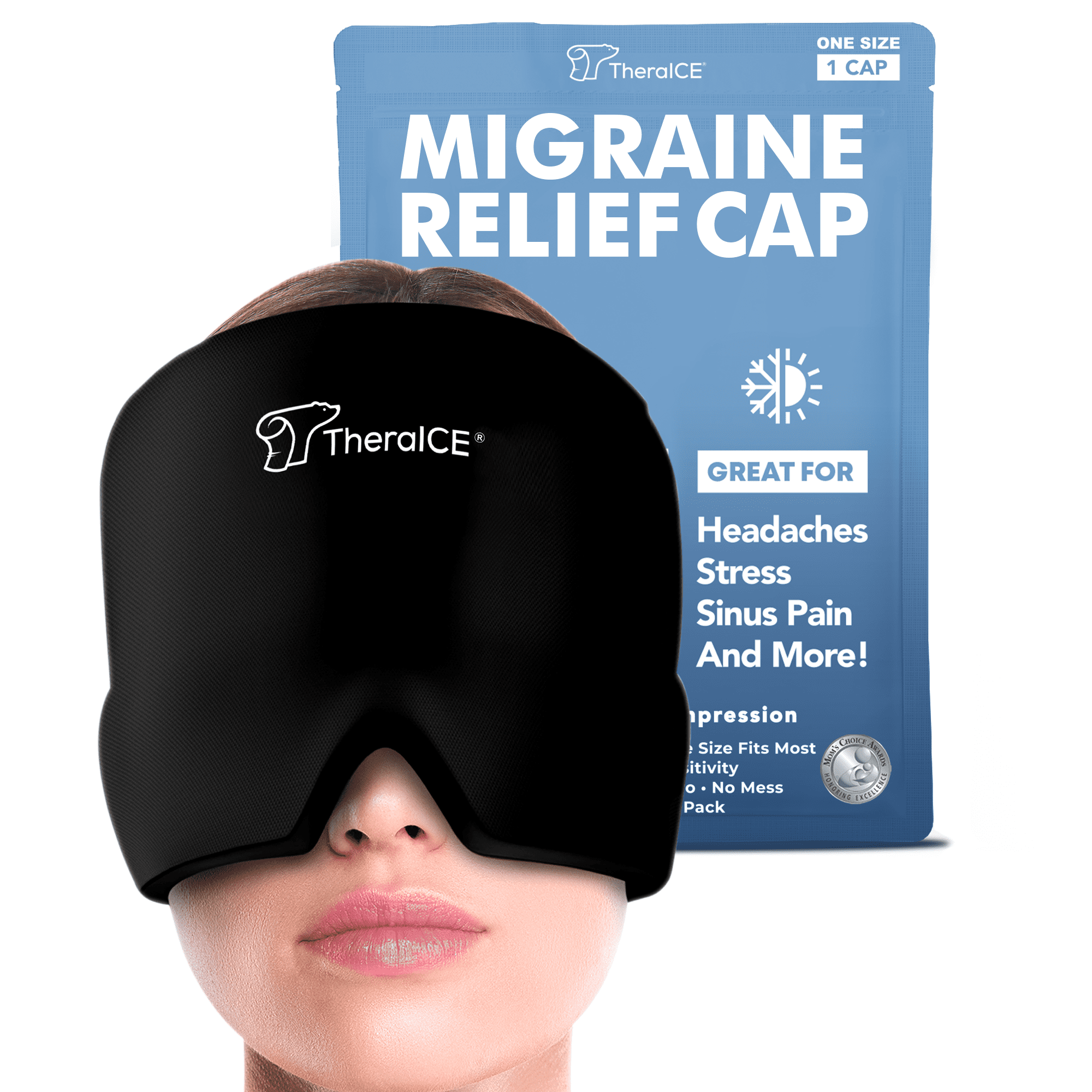 1pc Cooling Gel Ice Pack Hat - Headache Relief, Migraine, Sleep Cap With  Eye Mask - Head & Eye Physical Cooling Hat - Cold & Warm Therapy Headgear,  Temperature Reduction Cap