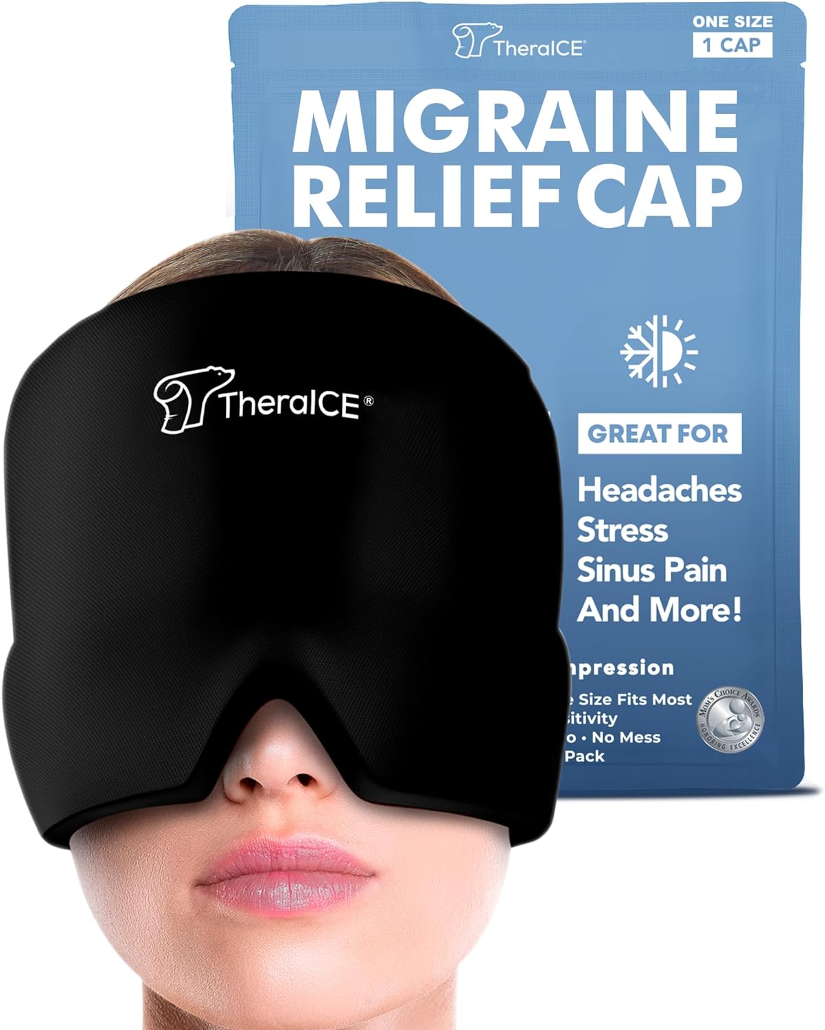 Migraine Relief Cap Ice Pack Headache Hat for Instant Headache and