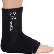 TheraICE Reusable Ankle Ice Pack Wrap for Swelling, Injuries, Cold Therapy, Sore feet & Heel, XL