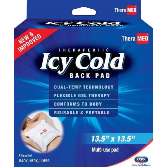 TheraMed Back Cold Pack, Large Dual Sided Cold Gel Therapy Pad for Lower Back and Neck, Reusable
