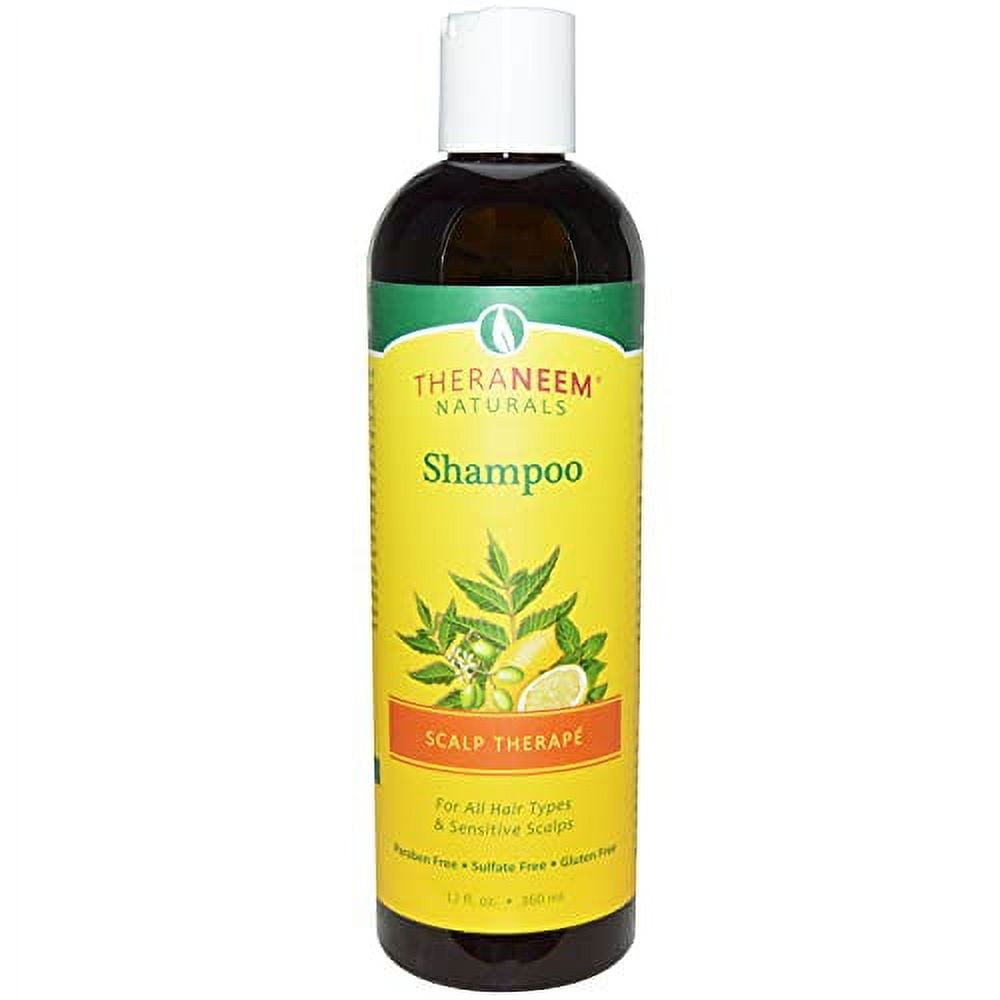 TheraNeem Scalp Therap Shampoo with Organic Neem and Peppermint for all Hair Types, 12oz