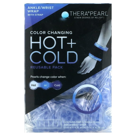 TheraPearl Reusable Hot & Cold Therapy Ankle/Wrist Wrap with Strap 1 ea