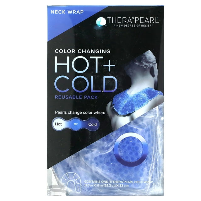 TheraPearl Color Changing Neck Wrap, Reusable Hot Cold Therapy Pack
