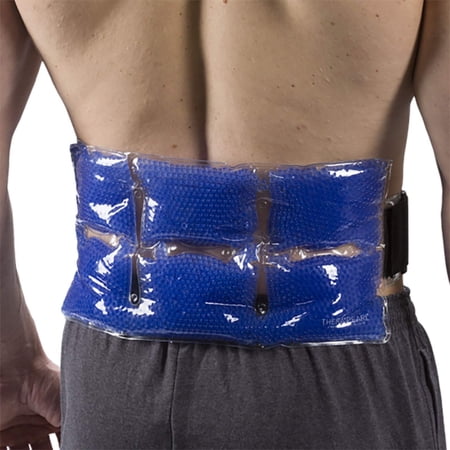 TheraPearl Reusable Hot Cold Pack for Back, Reusable Back Wrap with Strap & Gel Beads, Best Ice Bag for Lower Back Pain Relief, Non Toxic Flexible Hot & Cold Compress for Swelling, Sports Injuries