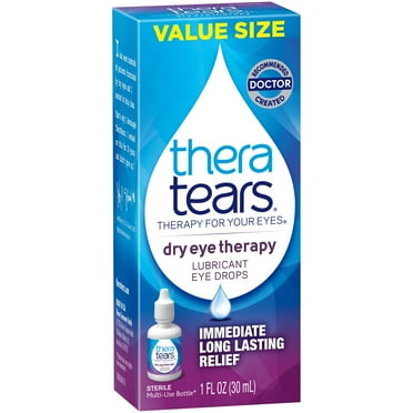 TheraTears Dry Eye Therapy Lubricating Eye Drops, Daily Use, 1 fl oz Bottle