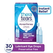 TheraTears Dry Eye Therapy Lubricating Eye Drops, Preservative Free, Daily Use, 30 Single-Use Vials