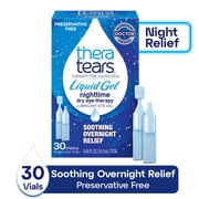 TheraTears Liquid Gel Nighttime Lubricating Eye Drops, Single-Use Daily Vials, 30 Count