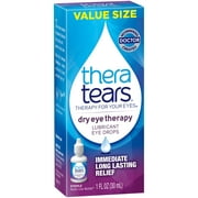 TheraTears Lubricant Eye Drops For Dry Eyes, Dry Eye Therapy, 1 fl. Oz. Bottle - 2 Pack