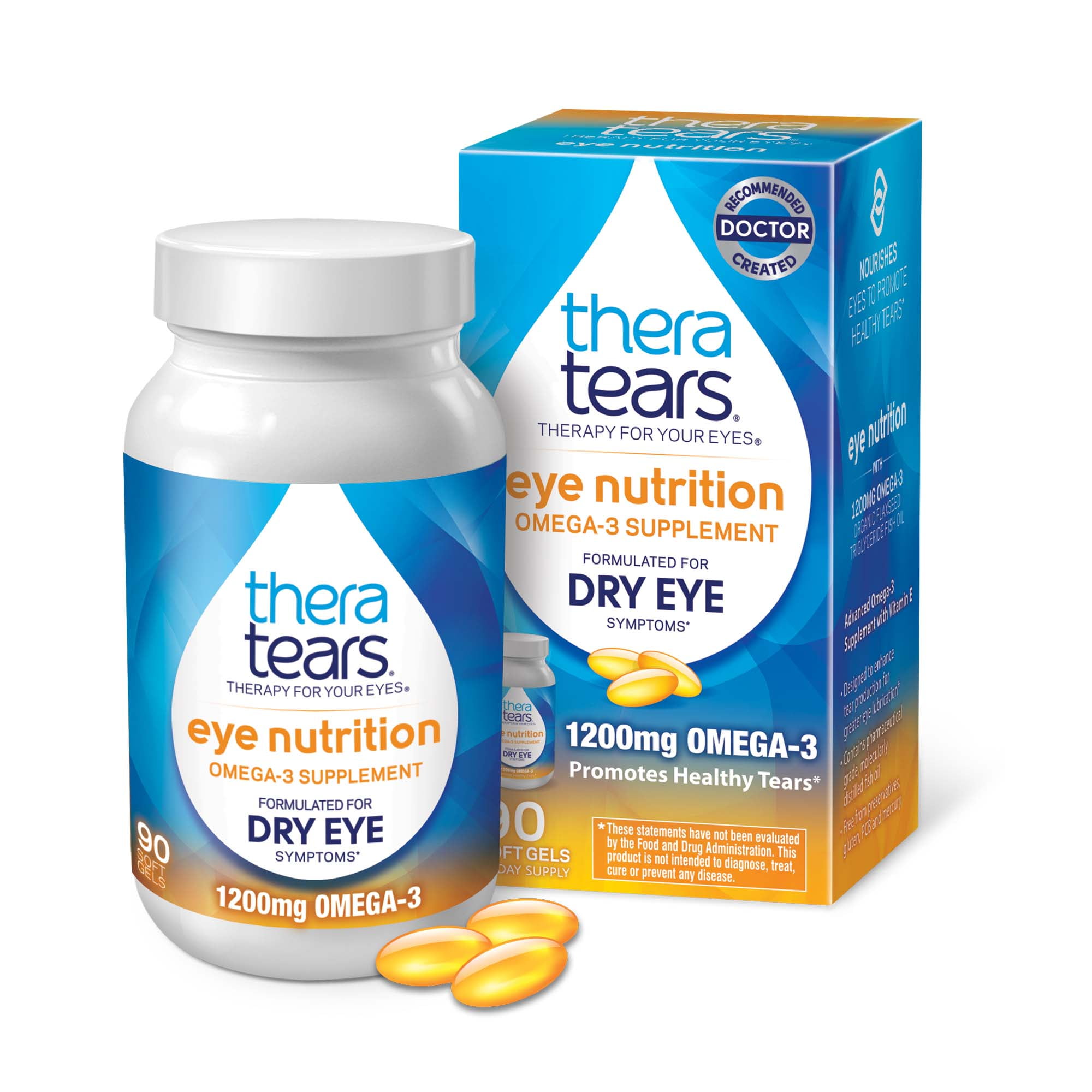 TheraTears Nutrition Dry-Eye Relief Capsules [Omega-3 Supplement] 90 ea