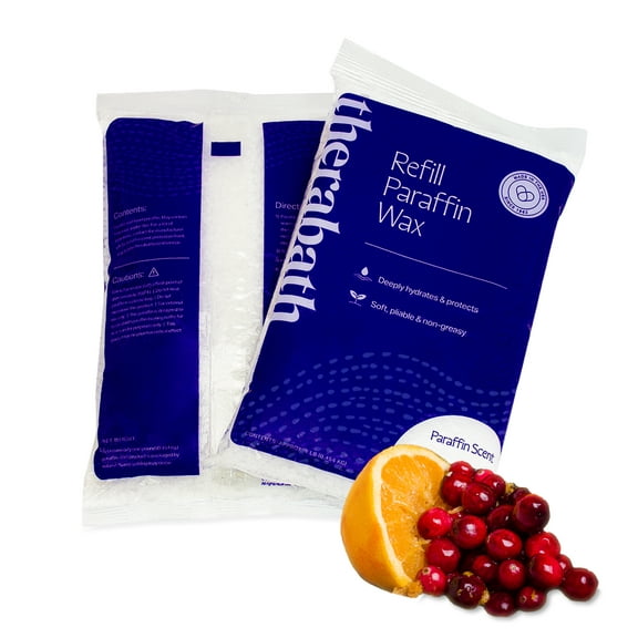 Therabath Paraffin Wax Refill - Thermotherapy - Use to Relieve Arthritis Discomfort, Stiff Muscles, & Dry Skin - For Hands, Feet, Body - Deeply Hydrates & Protects - Made in USA, 24 lb. Cranberry