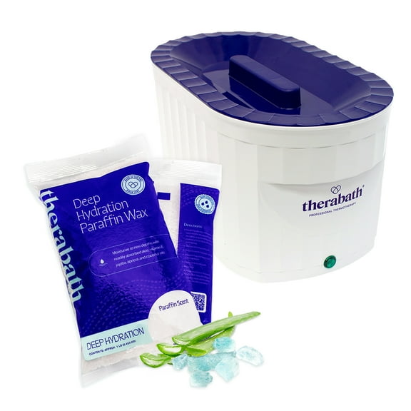 Therabath Professional Thermotherapy TB6 Paraffin Wax Bath with Deep Hydration Paraffin Wax Refills - Helps Relieve Muscle Stiffness - Heat Therapy - Made in USA - 6 lb. Sea Salt & Aloe