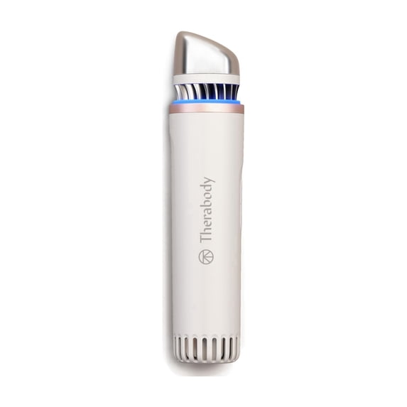 TheraFace Depuffing Wand by Therabody | Heat & Cold Facial Wand | 3 Temperature Settings | White