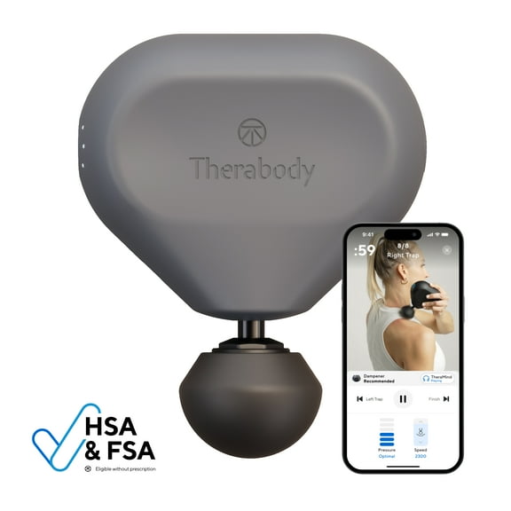 Therabody Theragun Mini 2nd Gen SE Portable Percussion Massage Gun, Gray, Walmart Exclusive