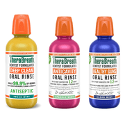 TheraBreath Healthy Smile Mouthwash Bundle, Gum Health, Deep Clean & Anticavity, 16 fl oz (3 Pack)