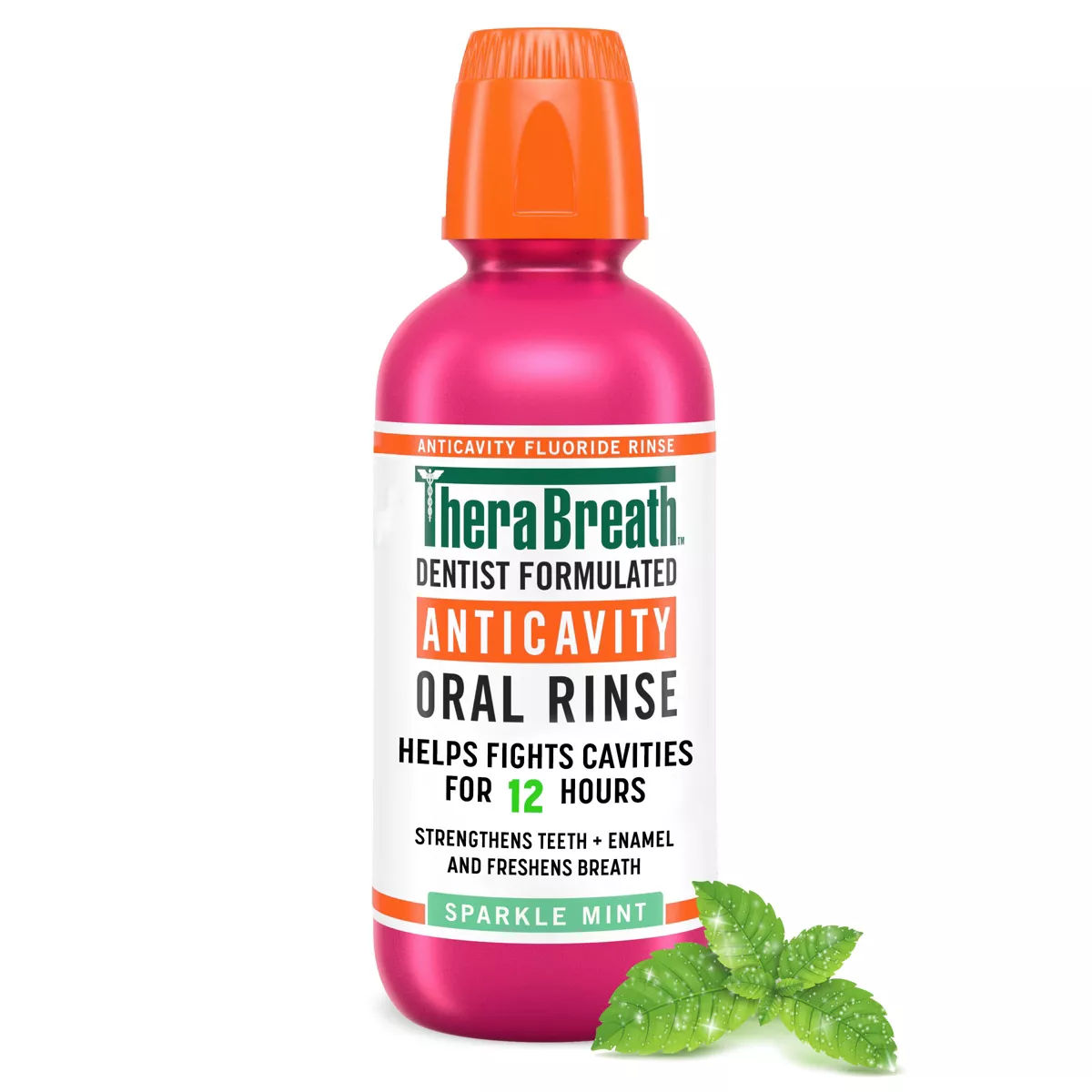 Therabreath Healthy Smile Mouthwash, Sparkle Mint, 16 Oz, 2 Pack