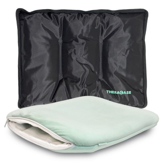 Theracase Gel Pack Case Promotes Sleep Quality and Health - Head Cooling Sleep Pillow Doubles as a Wrap for Hot and Cold Therapy Used for Back Pain Relief, Injuries, Rehabilitation (Case and Gel Pack)