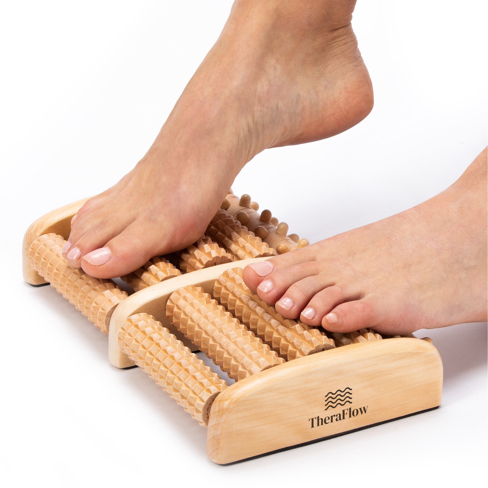 Theraflow Dual Wooden Foot Massager for Women and Men - image 1 of 7