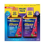 Theraflu Severe Cough Cold and Flu Day and Nighttime Relief Medicine Syrup, Berry, 8.3 Fl Oz, 2 Pack