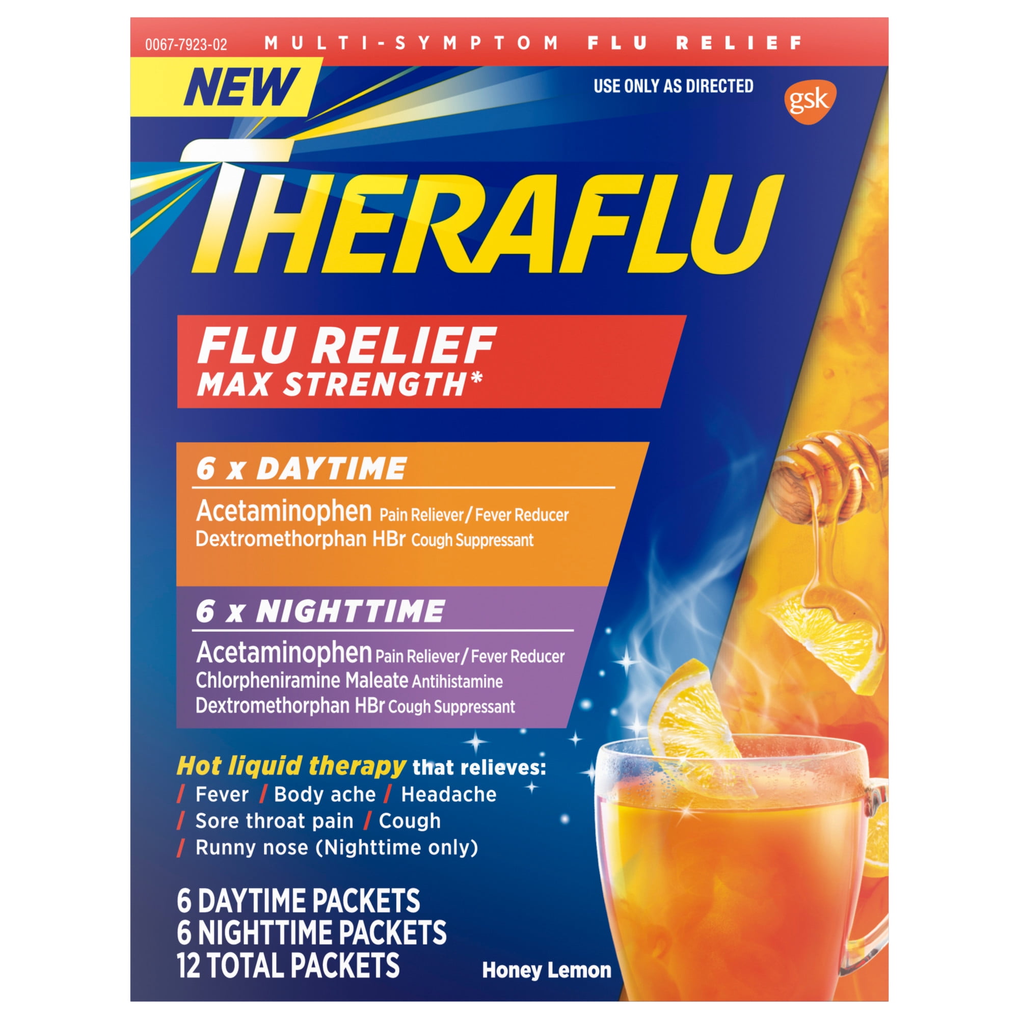 Theraflu Flu Relief Max Strength Daytime and Nighttime Flu Medicine