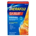 thumbnail image 1 of Theraflu Max Strength Cough Cold and Flu Daytime Relief Medicine Powder, Honey Lemon Flavored, 6 Count, 1 of 13