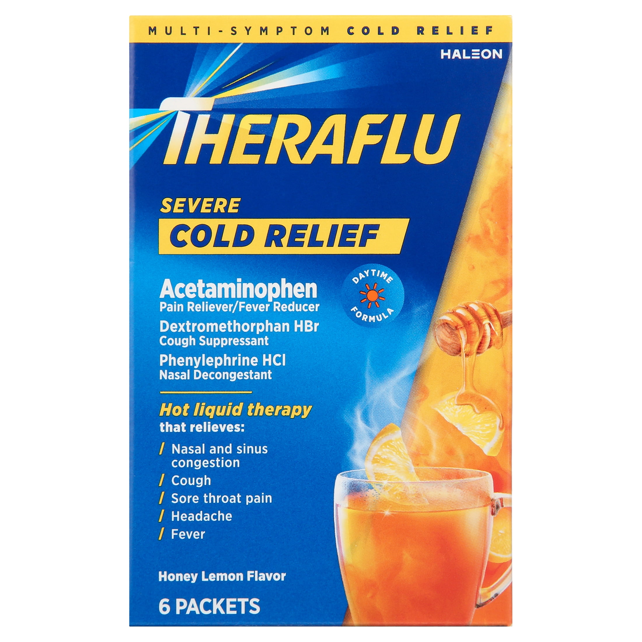Theraflu Severe Cough Cold and Flu Nighttime Relief Medicine Powder