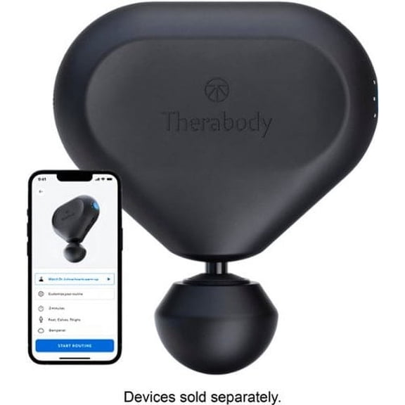 Theragun Mini 2nd Gen Handheld Percussive Massage Device, Portable Deep Tissue Massager, Black
