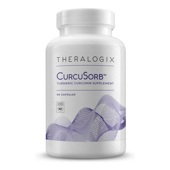 Theralogix CurcuSorb Turmeric Curcumin Supplement - 90-Day Supply - High-Absorption Turmeric Curcumin - Supports Brain, Heart, Immune & Joint Health - Aids Healthy Aging - NSF Certified - 90 Capsules