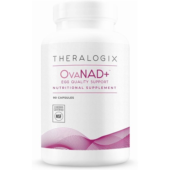 Theralogix, OvaNAD+ Egg Quality Support, Nicotinamide Riboside (NR) & Pterostilbene Supplement, Supports Cellular Energy, Ovarian Function & Reproductive Health, 90-Day Supply