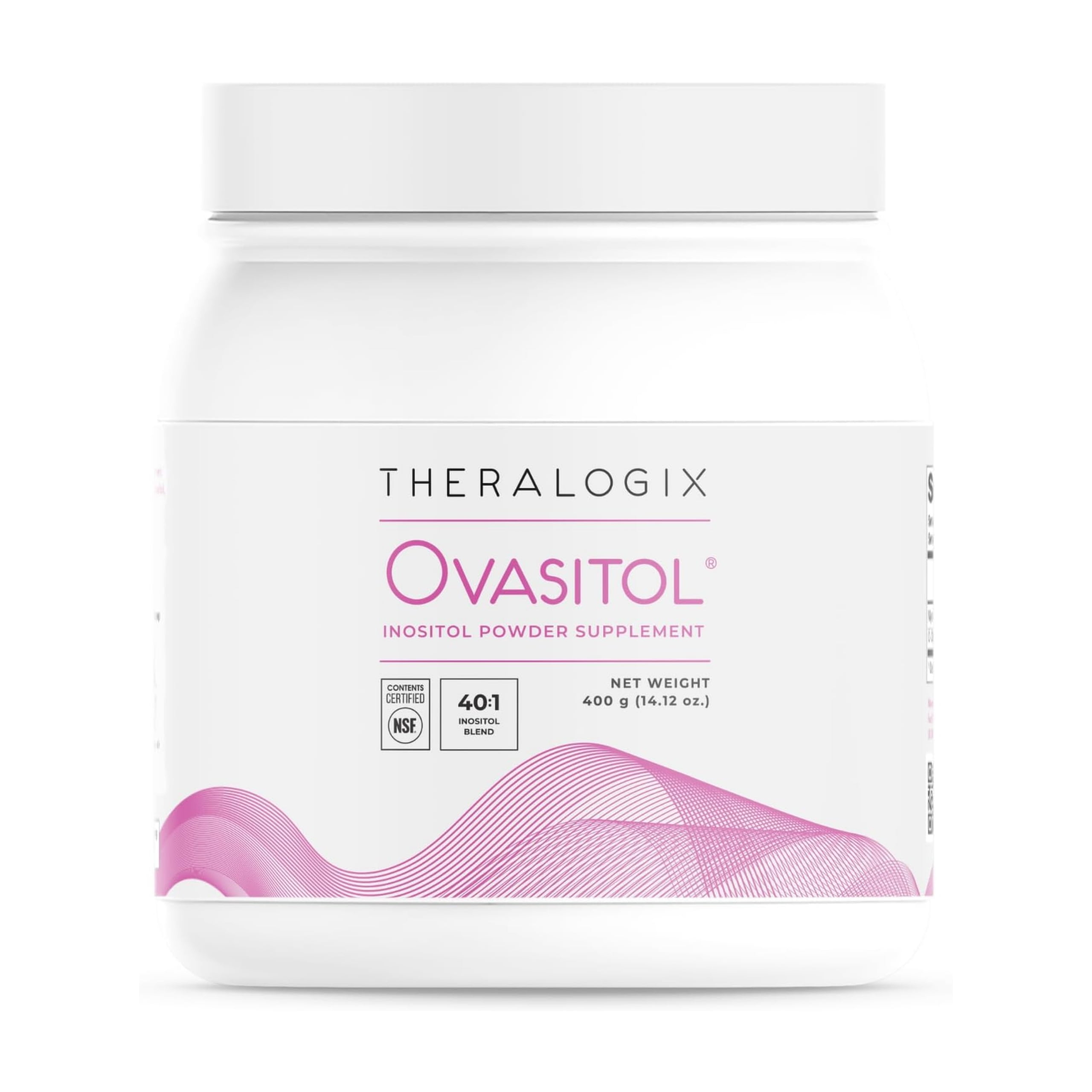 Theralogix Ovasitol Inositol Powder - 90-Day Supply - Myo-Inositol &amp; D-Chiro Inositol for Hormone Balance &amp; Ovarian Function Support - NSF Certified - 180 Servings