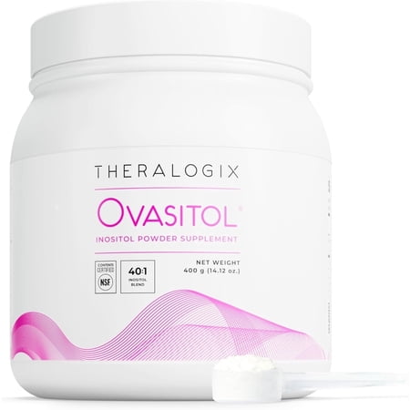 Theralogix Ovasitol Inositol Powder - 90-Day Supply - Myo-Inositol & D-Chiro Inositol for Hormone Balance & Ovarian Function Support* - NSF Certified - 180 Servings