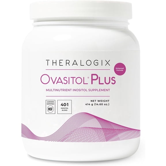 Theralogix Ovasitol Plus Canister Metabolic Health Supplement - Myo-Inositol & D-Chiro Inositol+Chromium Picolinate+Alpha-lactalbumin & Vitamin D