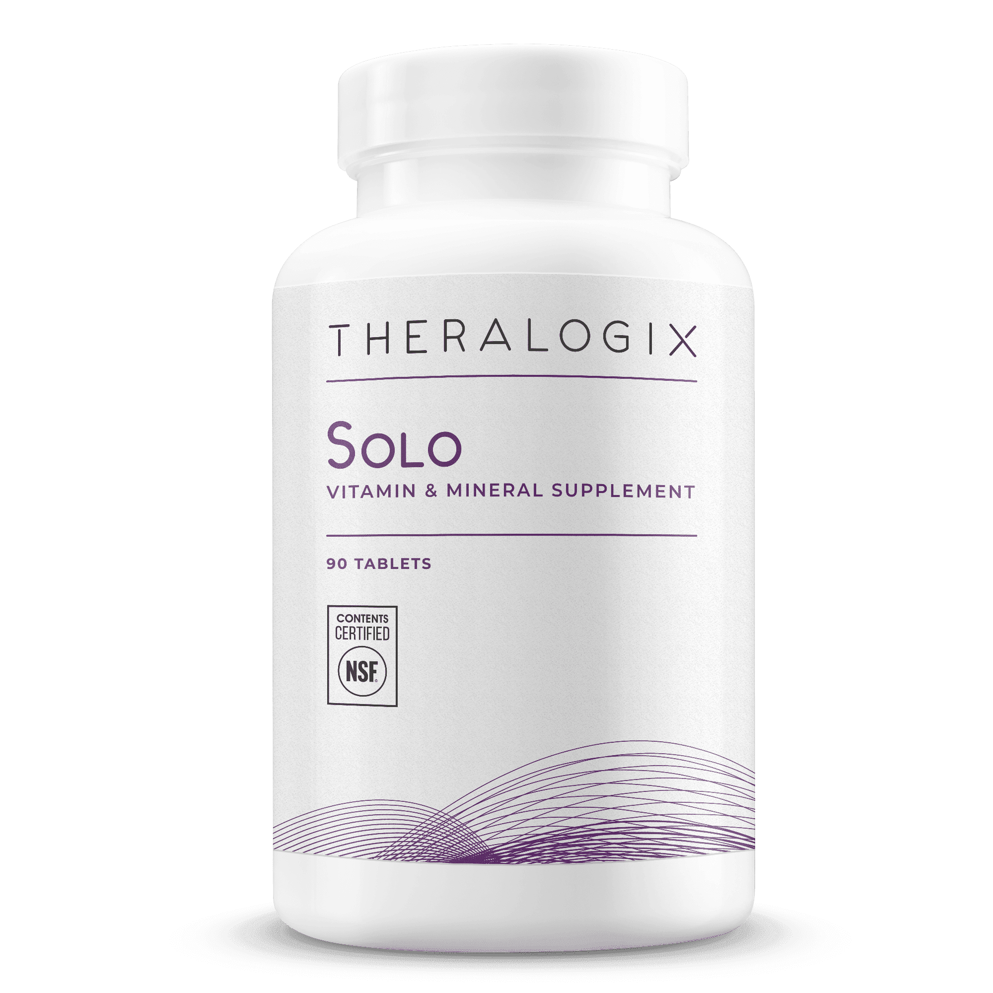Theralogix Solo Multivitamin & Multimineral Supplement Without Iron - 90-Day Supply - Iron-Free Multivitamin - Support for Women & Men - Vitamin D3, Vitamin C & B Vitamins - NSF Certified - 90 Tablets