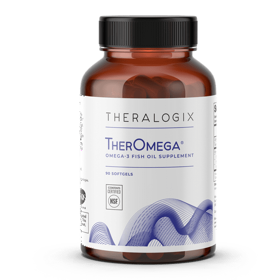 Theralogix TherOmega Omega-3 Fish Oil Supplement - Supports Heart, Brain, Immune & Joint Health* - 700 mg DHA & EPA from Wild Alaska Pollock - Sustainably Sourced - NSF Certified - 90 Softgels