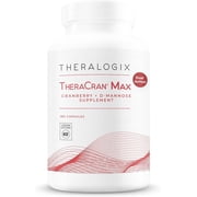 Theralogix TheraCran Max - Cranberry + D-Mannose Supplement for Men & Women - Urinary Tract Health Support - 90-Day Supply - NSF Certified - 180 Capsules