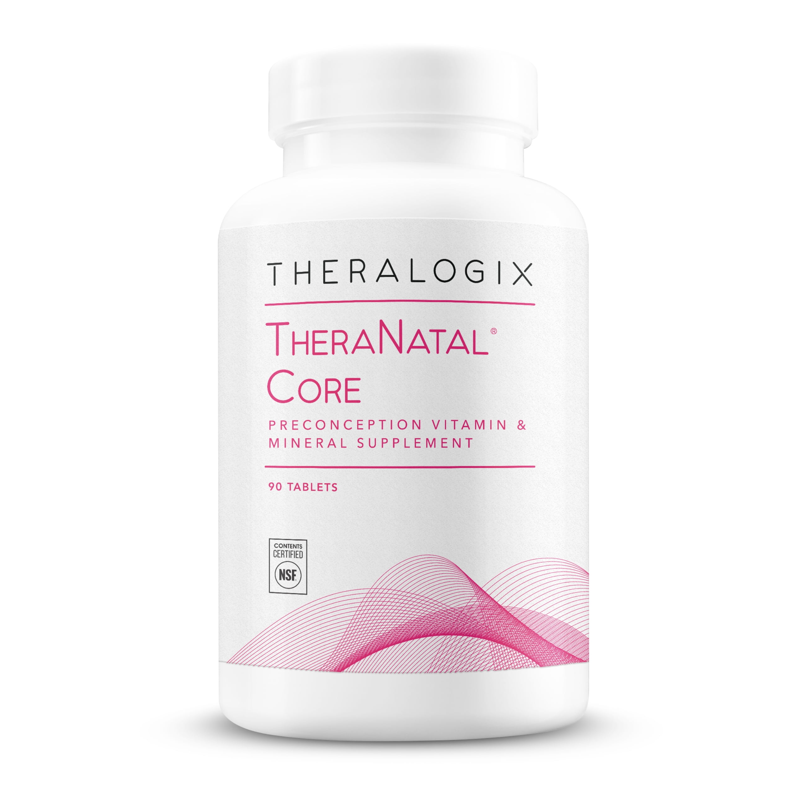 Theralogix TheraNatal Core Preconception Prenatal Vitamin 90 Day Supply | Prenatal Fertility Supplements for Women Trying to Conceive | NSF Certified