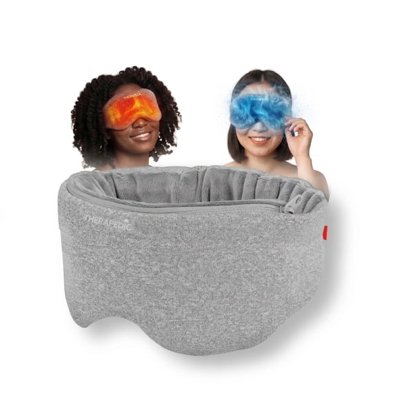 Therapedic Cooling & Heating Eye Mask with Ceramic Beads -Grey