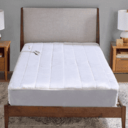 Therapedic Home Solutions Heated Mattress Pad   Plug-In Bed Warmer with Dual Controllers, 10 Heat Settings, Adjustable Timer, Machine Washable, ETL Certified Auto Shut-Off Full Size